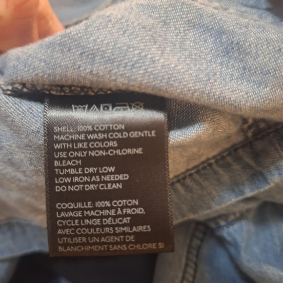 BDG lightweight hooded chambray zipped slouchy jacket SZ M - Picture 7 of 7